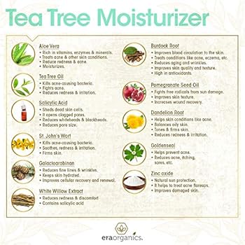 era organics tea tree oil face cream for oily acne prone skin