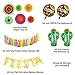 Cinco De Mayo Decorations Fiesta Party Foil Balloons Backdrop Kit Balloon Banner Cactus Backdrop Mexican Fiesta Taco Centerpieces Paper Fans Flower Tassel Garland