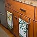 Evelots Set of 2 Over Cabinet Door Dish Towel Bar Holders, 9.5” Stainless Steel