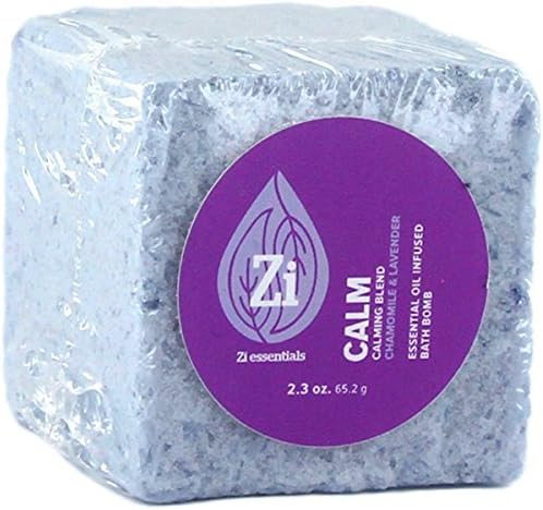Calm Calming Blend (Chamomile &amp; Lavender) Bath Bomb. 2.3oz Block - Zi…