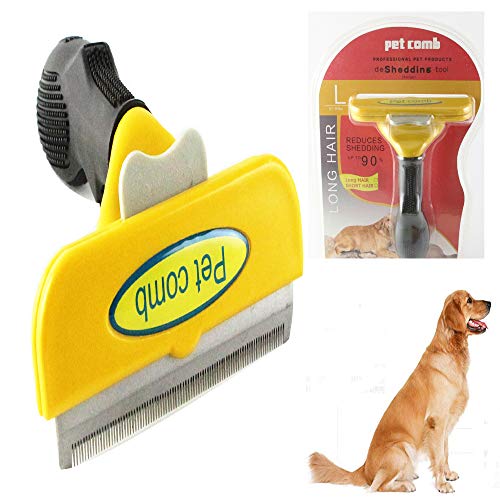Jason zeng Pet Trim Deshedding Comb, Dog Cat and Horse Dematting Brush Undercoat Grooming Tools, Short Medium or Long Hair Detangler, Effectively Reducing Shedding 95% (Large) - Thumbnail 4