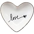 CHOOLD Original Ceramic Heart Shape Ring Dish Holder Jewelry Tray Dish Trinket Holder Jewelry Holder Home Decor Dish Wedding 