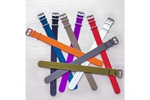 CLOCKWORK SYNERGY, LLC Clockwork Synergy - Sailcloth with Vegan Lining Watch Bands, Quick Release Replacement Watch Bands for Men and Women