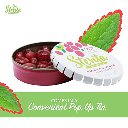 Stevita Stevia Sweet Candy Natural Grape Flavor (6 Pack) 1.4 Ounces