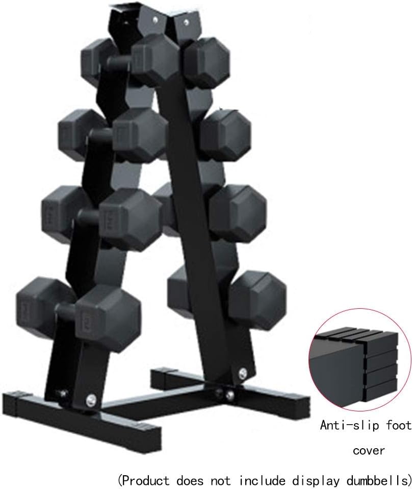 Home Dumbbell Rack Men's Dumbbell Rack Storage Gym Training Dumbbell Rack Gym Dumbbell Rack Can Place 4 Pairs of Dumbbell Storage Shelves (Color : Black, Size : 434278cm)