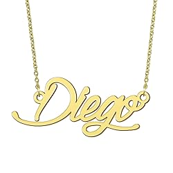 BYBWBL Diego Name Pendant Necklace 18k Gold Plated