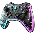 Thunder Tech Wireless Switch Controller/Transparent Look/Back Buttons/Compatible with N-Switch/Switch Lite/OLED/Dual Vibration/Compatible with PC and programmable