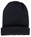 Simplicity Men/Women's Solid Thick Knit Slouchy Ski Skull Cap,Black Beanie