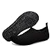 WateLves Womens and Mens Kids Water Shoes Barefoot Quick-Dry Aqua Socks for Beach Swim Surf Yoga Exercise (TW.Black, XXL)