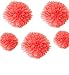Fonder Mols 20pcs Tissue Paper Pom Poms Paper Flowers Ball Coral and Navy Blue Rose Gold for Nautical Wedding Bridal Shower Party Decorations