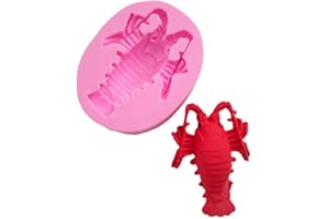 FEWO Lobster Silicone Fondant Mold - Crayfish Chocolate Candy Gum Paste Cake Sugar Craft Decorating Tools Polymer Clay Wax Melt Resin Mold