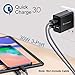 HI-CABLE Quick Charge 3.0 USB Wall Charger, (2-Pack 30W 3-Port) Adaptive Fast Charger Compatible with Samsung Galaxy S10 S10e S9 S8 Plus S7 S6, Note 9/8, Phone XR/XS/8 7 6 Plus, LG G8 V30, Moto Z Z3