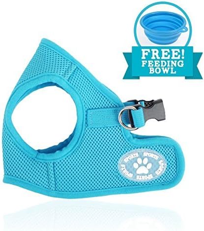 Comfy Dog Harness | Prime Polyester Adjustable Mesh Dog Puppy Pet Soft Harness Vest Include Feeding Bowl | No Pull Long Lasting Usage Pet Control | 172.5