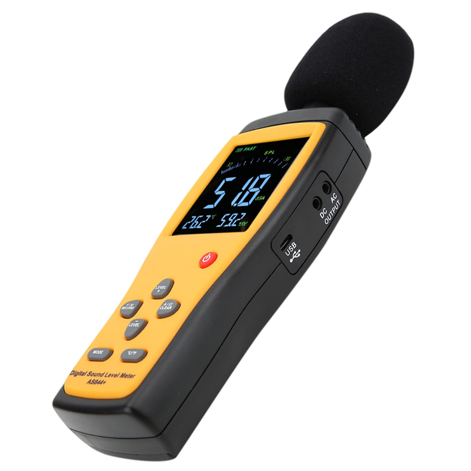 Recorder Calibrated Pressure DB LoggerSMART SENSOR AS844+ Digital Sound Level Meter Decibel Meter Noise Monitor DB Measuring Instrument