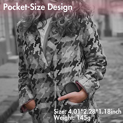 Portable Hand Warmer, 5200mAh Power Bank Rechargeable Type-C Hand Warmer Heater Pocket Electric Handwarmer,Double-Side Quick Heating＆4 Levels Adjustable,Perfect for Skiing Climbing Hiking Winter,Black - Thumbnail 4