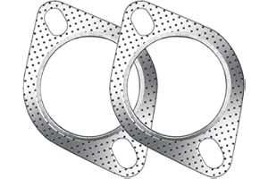 BOOGE 2 Pcs 2.5" Car Exhaust Gasket, 2 Bolt High Temp Exhaust Gasket Replacement Muffler Flange Manifold 120-06310-0002 for Car Accessories