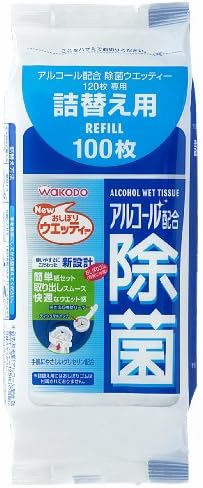 Wakodo Japan - 100-sheet Wakodo towel Uetti alcohol blended disinfection wet tissue Refill