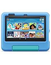 All-new Fire 7 Kids tablet, 7" display, ages 3-7, with content kids love, ad-free, Kid-Proof Case, 16 GB, (2022 release), Blue