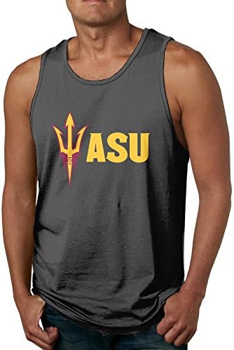 ALEXBY Men's Unique Arizona State University ASU Logo Tank Top Black XXL