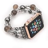 GBSELL Fashion Sports Black Stone Bracelet Strap Band For Apple Watch Series 2/1 42mm (C)