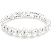 MUYAN Round Imitation Pearl Necklace for Women Pearl Open Choker Necklace Jewelry, White