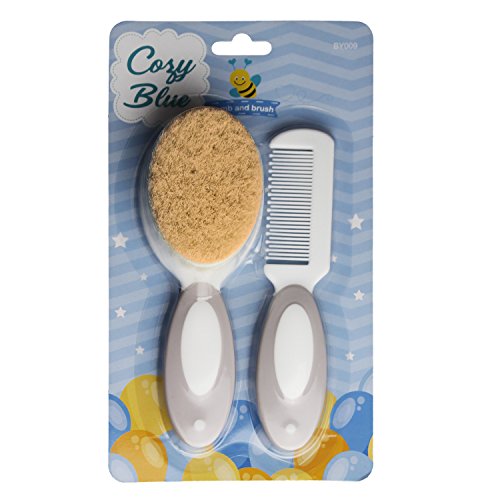 Cozy Blue Baby Brush and Comb Set (Grey) - Thumbnail 2