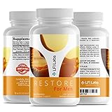 Restore For Men Saw Palmetto — 100% Pure Capsules For Prostate Health — Reduce Frequent Urination & DHT Blocker To Fight Hair Loss — 500mg Natural Supplement — Over Three Month Supply