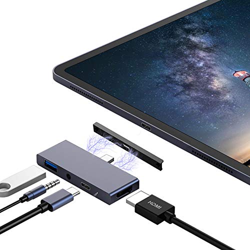 USB C Hub Adapter for iPad Pro 11"/12.9" 2018 Surface Go, JoyGeek Type
