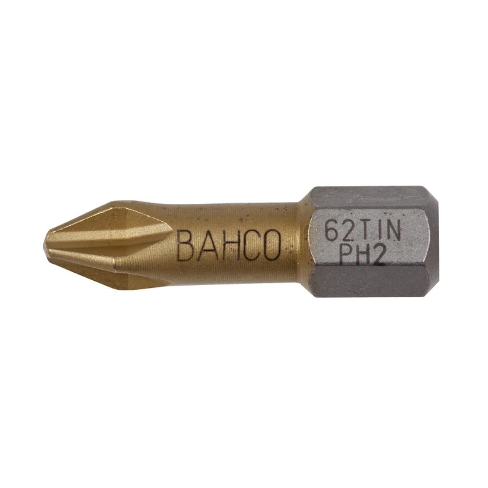 Bahco 62TIN/PH1 Ph1 Tin Bit for Phillips Head Screws, Gold/Grey, 25 mm, 10-Piece