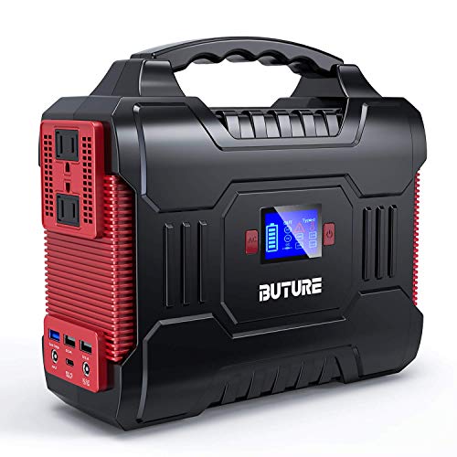 300W Portable Power Station (350W Peak), BUTURE 266Wh Solar