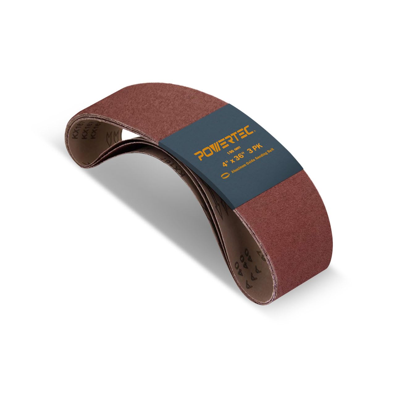 POWERTEC 110133 100 x 915 mm Sanding Belts | 100 Grit Aluminum Oxide Sanding Belt | Premium Sandpaper – 3 Pack
