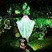 Unomor Halloween LED Light Up Ghost with Black Hat, Yard stake & Hanging Lanyard for Halloween Decorations Outdoor (Batteries Included) - 67 Inch