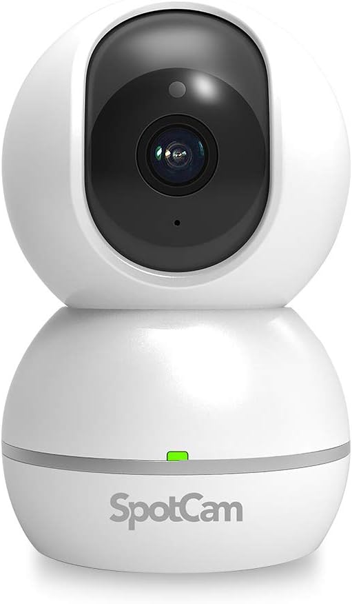SpotCam Eva 2 Wireless Home Security Camera, 1080p FHD, Indoor, Night Vision, Two-Way Talk, Motion & Sound Alert, PTZ Pan/Tilt, Automatic Human Tracking, with Free Fulltime Cloud Recording