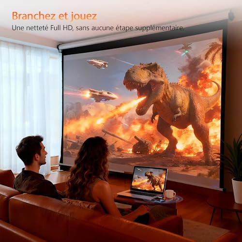 AIMIBO [2026] Wireless HDMI Kit 1 Transmitter & 4 Receivers, Supports 6 RX, Casting Laptop/PC/TV Box to 6 TV/Screens/Projectors, Decoding 4K to 1080P 60Hz Range 50m, Ideal for Office and Events
