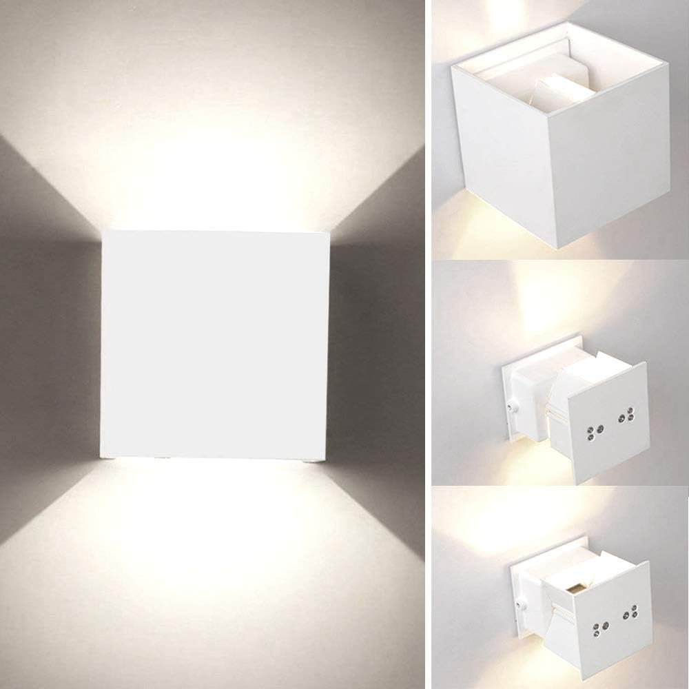 2 Pcs 12W LED Modern Wall Lights Waterproof Aluminum Wall Lamp