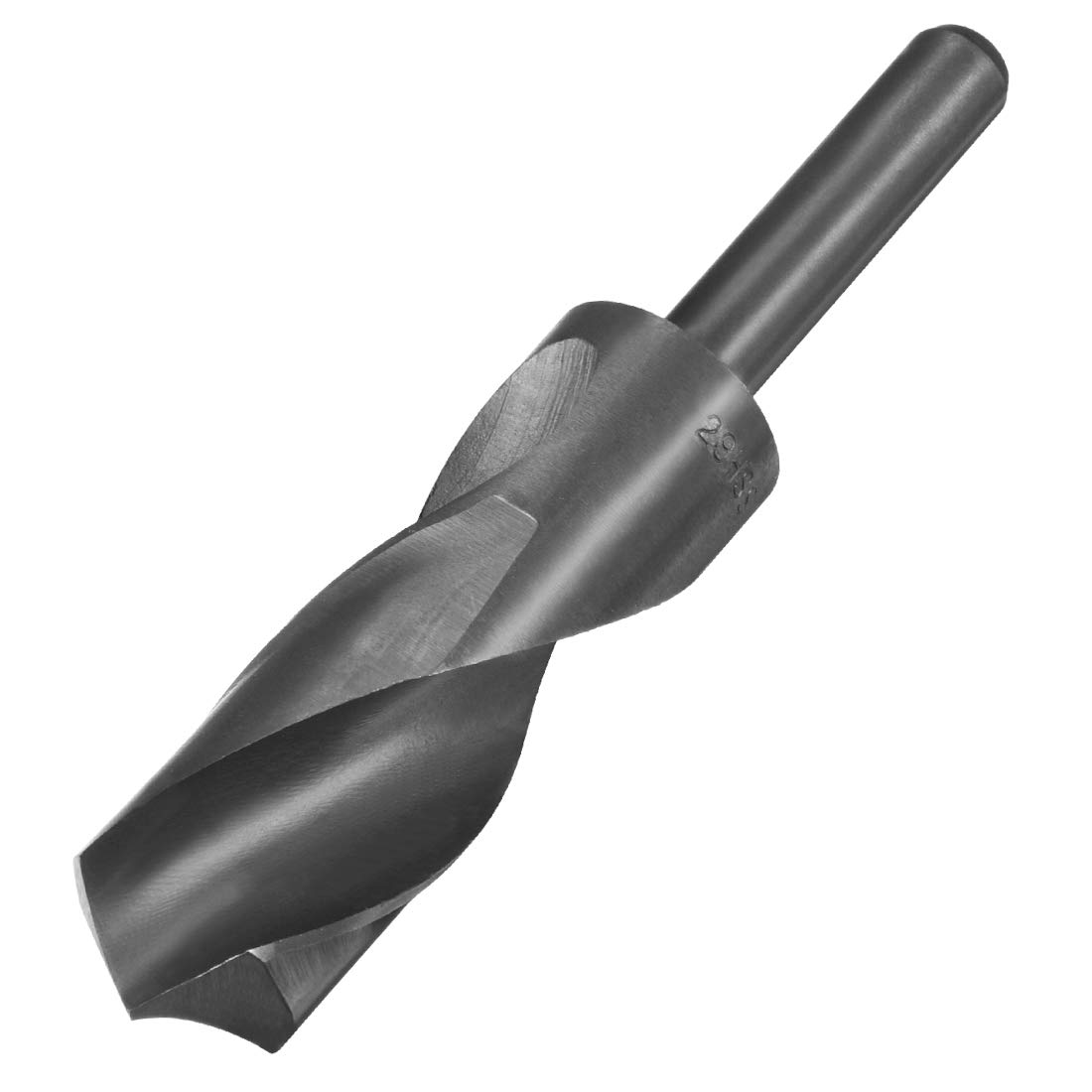 sourcing map Reduced Shank Drill Bit 29mm Black Nitride Coated with 1/2 Inch Straight Shank, High Speed Steel HSS 9341 Twist Drill Bit for Stainless Steel Alloy Metal Plastic