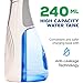 Professional Dental Water Flosser - Rechargable and Cordless - Oral irrigator with 3 Modes. Perfect for Teeth Cleaning and Braces - 4 floss tips & 4 hygiene tools included.