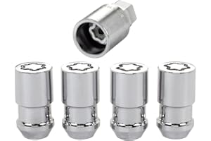 MCGARD 24198 Chrome Cone Seat Wheel Locks (1/2" - 20 Thread Size) - Set of 4