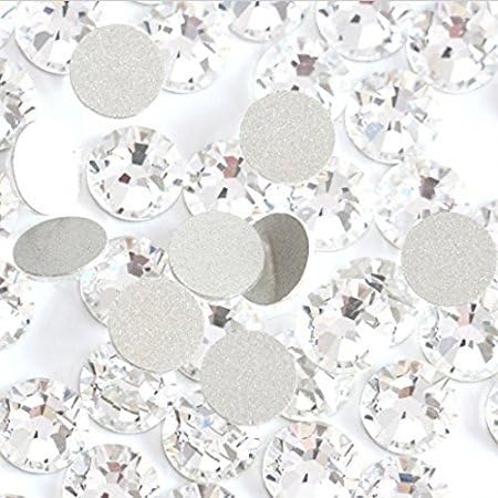 Crystal AB/Crystal Flatback Glass Rhinestones Glue Fix Nail Art Rhinestone Ab White Crystal 1440pcs/bag Shining Non Hotfix Flatback Rhinestone Decorations for Nails (ss4)