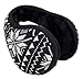 knolee Unisex Knit Foldable EarMuffs Plus velvet Ear Muffs Winter Outdoor EarMuffs,Black&white