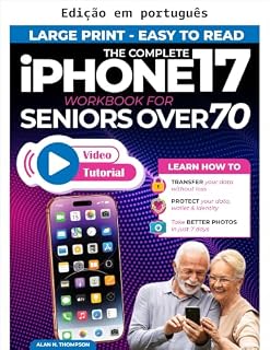 Livro Guia prático completo do iPhone 17 para idosos acima de 70 anos