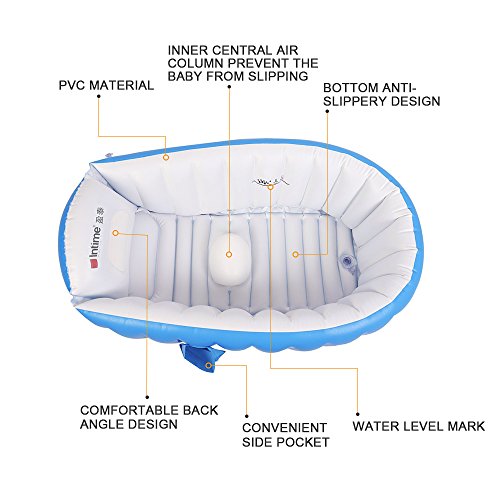 image for Inflatable Baby Bathtub, Mixigoo Infant Mini Swimming Pool Foldable No