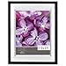 Gallery Solutions 14x18 Black Wood Wall Frame with Double White Mat for 11x14 Image