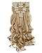 S-noilite® 17-26 Inches(43-66cm) 8pcs Long Full Head Clip in Hair Extensions Sexy Lady Fashion Choice 13 Colors (24