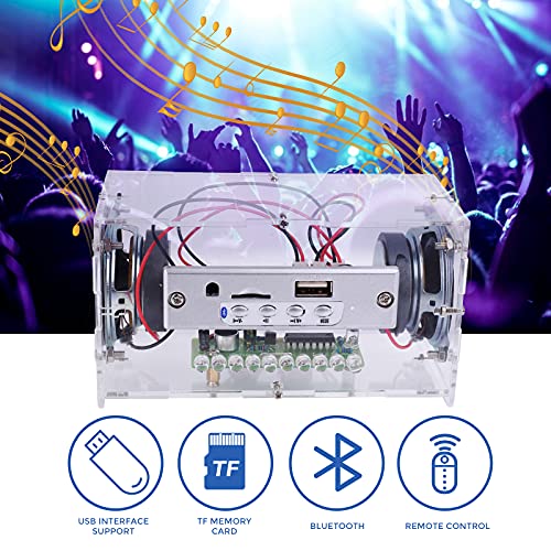 MiOYOOW Bluetooth Speaker DIY Kit with LED Flashing Light Soldering