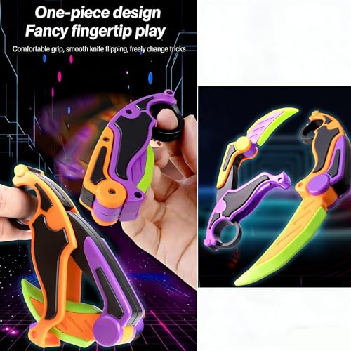 Last Page® 3D Gravity Carrot Knife Toys Set Multi Styles Claw Knife Stress-Relieving Toy Suitable for Relieving ADHD and Anxiety (4Pcs)
