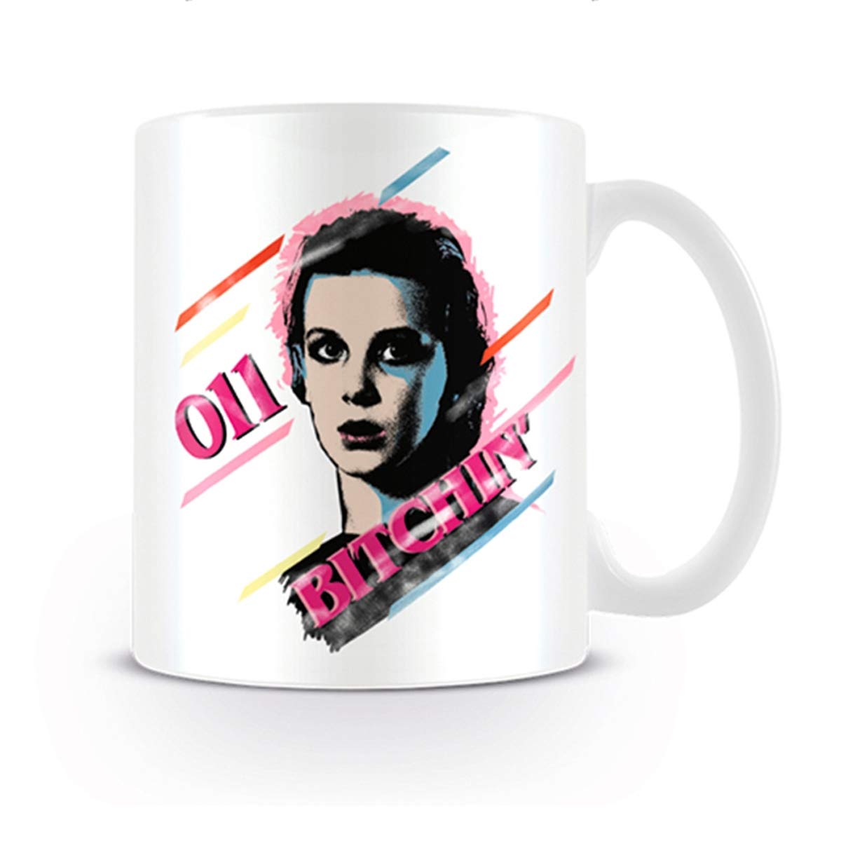 Pyramid International Stranger Things Ceramic Mug with 011 Bitchin' Design - Official Merchandise