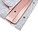 DRAWIGER Wool and Leather Laptop Bags Sleeves Slim Bag Case Briefcase for Women MacBook Air/Pro Ultrabook Tablet Document File Storage 15 inch Pink