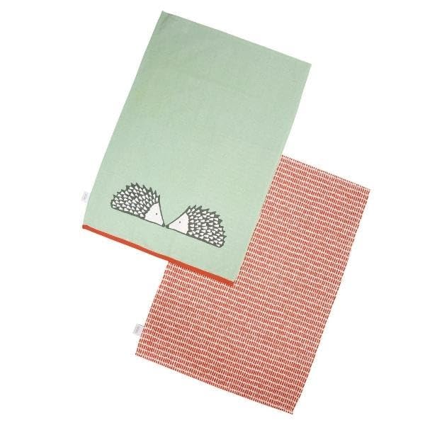 Scion by Dexam Spike Set of 2 Tea Towels - Sage