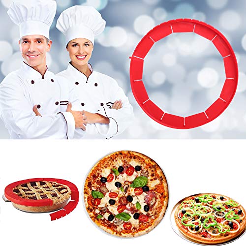 2 Pcs Adjustable Pie Crust Shield, Food Grade Silicone Pie Weights for Baking, Pie Ring, Durable Reusable Pie Edge Protector